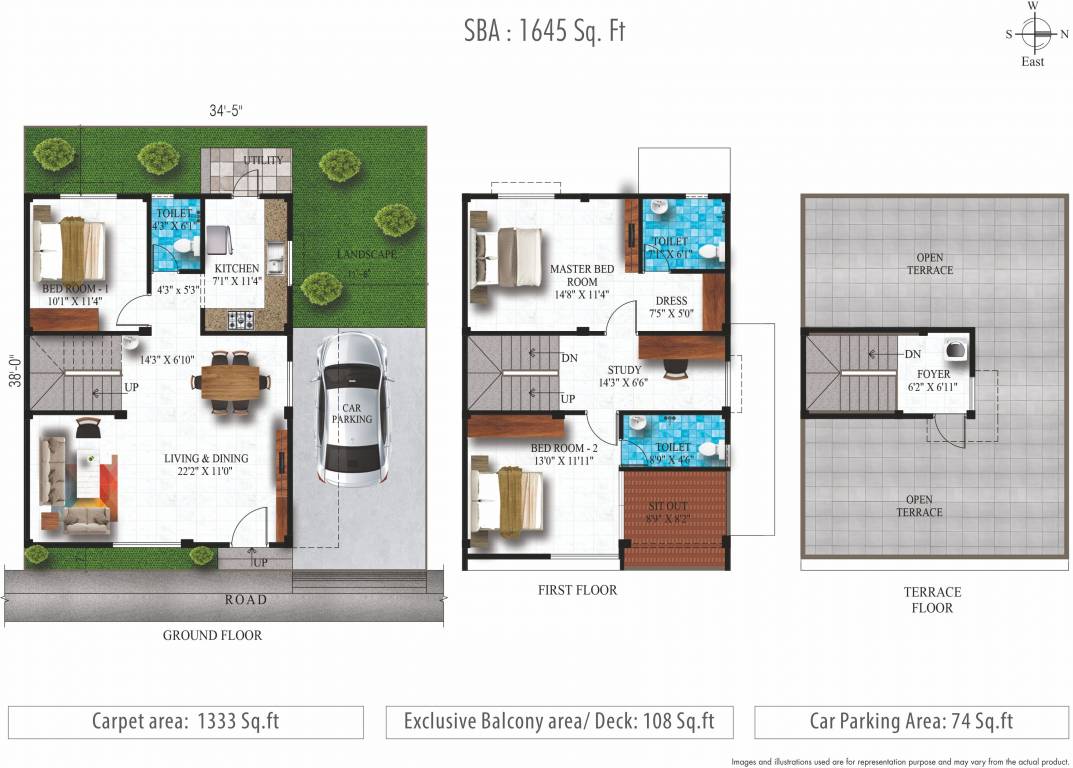 Alliance Humming Gardens Villas (3BHK+3T (1,645 sq ft) + Study Room 1645 sq ft) Alliance Humming Gardens Villas (3BHK+3T (1,645 sq ft) + Study Room 1645 sq ft)