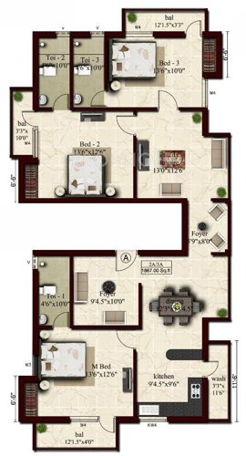 India Navanya (3BHK+3T (1,867 sq ft) 1867 sq ft) India Navanya (3BHK+3T (1,867 sq ft) 1867 sq ft)