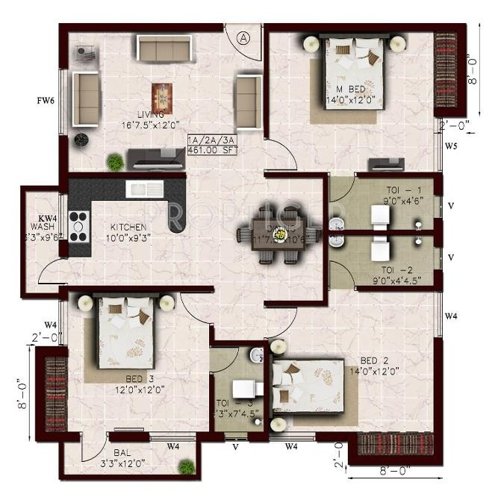 India Padmalaya (3BHK+3T (1,461 sq ft) 1461 sq ft) India Padmalaya (3BHK+3T (1,461 sq ft) 1461 sq ft)