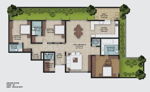 Gokaldas Euphoria (3BHK+3T (2,563 sq ft)   Servant Room 2563 sq ft)