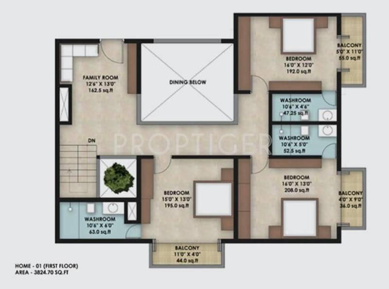 Gokaldas Euphoria (4BHK+4T (3,824 sq ft)   Servant Room 3824 sq ft)