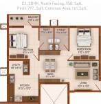 PNR Tripti (2BHK+2T (958 sq ft) 958 sq ft)