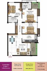 Ashiana Vrinda Gardens Phase 3B (3BHK+2T (992.54 sq ft) 992.54 sq ft) Ashiana Vrinda Gardens Phase 3B (3BHK+2T (992.54 sq ft) 992.54 sq ft)