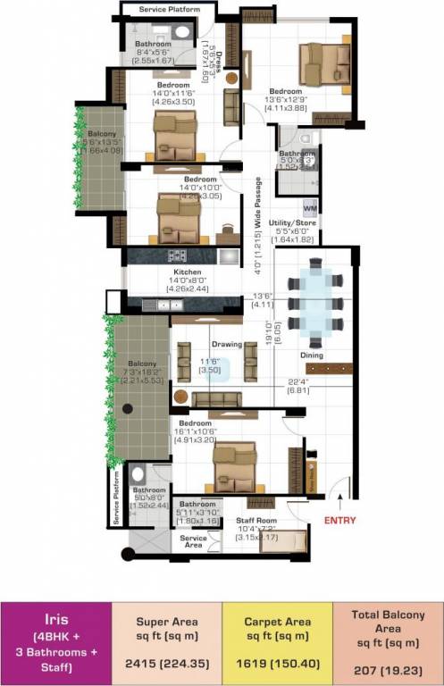 Ashiana Vrinda Gardens Phase 3B (4BHK+3T (1,618.89 sq ft) 1618.89 sq ft) Ashiana Vrinda Gardens Phase 3B (4BHK+3T (1,618.89 sq ft) 1618.89 sq ft)