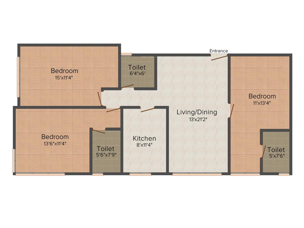 Aswan The Marquis (3BHK+3T (1,429 sq ft) 1429 sq ft)