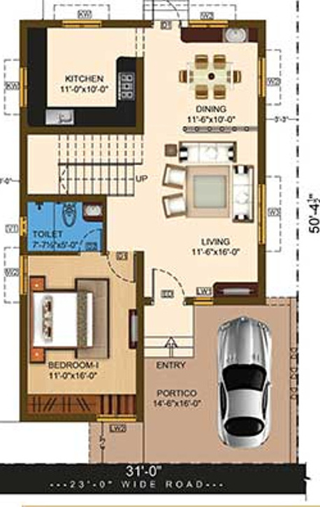 vistas villa phase ii Floor Plan Ground Floor Plan