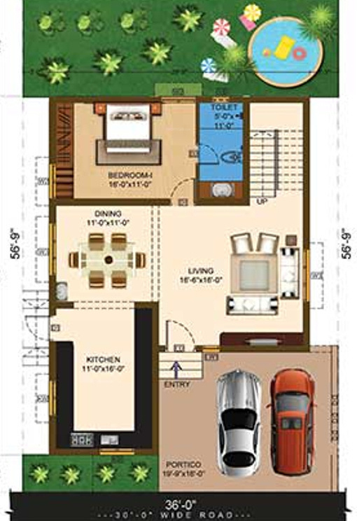 vistas villa phase ii Floor Plan Ground Floor Plan