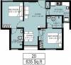 Arun Sanjani (2BHK+2T (635 sq ft) 635 sq ft)