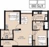 Arun Sanjani (2BHK+2T (660 sq ft) 660 sq ft)
