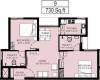 Arun Sanjani (2BHK+2T (730 sq ft) 730 sq ft)