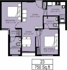 Arun Sanjani (2BHK+2T (750 sq ft) 750 sq ft) Arun Sanjani (2BHK+2T (750 sq ft) 750 sq ft)