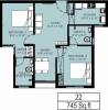 Arun Sanjani (2BHK+2T (745 sq ft) 745 sq ft)