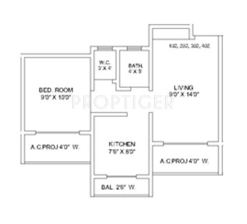 Mahajan Gokuldham Complex (1BHK+1T (540 sq ft) 540 sq ft)