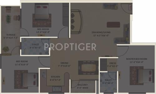 Apeksha Rudraksh Apeksha (3BHK+3T (1,445 sq ft) 1445 sq ft)