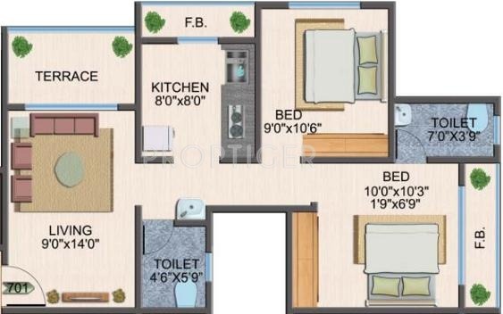 Kuber Samruddhi (2BHK+2T (819 sq ft) 819 sq ft) Kuber Samruddhi (2BHK+2T (819 sq ft) 819 sq ft)