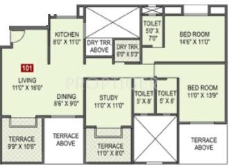 Bhansali Zinnea 2 (3BHK+3T (1,475 sq ft) 1475 sq ft) Bhansali Zinnea 2 (3BHK+3T (1,475 sq ft) 1475 sq ft)