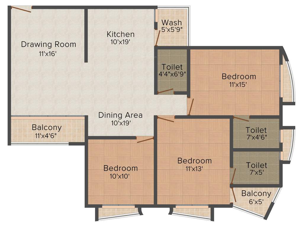 Himalaya Elanza (3BHK+3T (1,827 sq ft) 1827 sq ft)