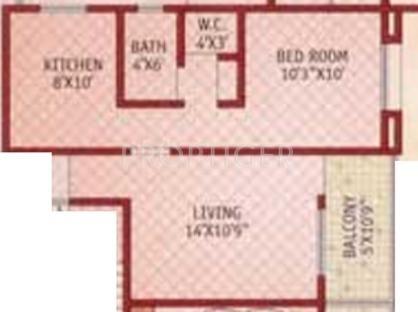 KN Mahalaxmi Complex (1BHK+1T (650 sq ft) 650 sq ft)