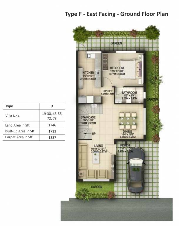 aqua villa Floor Plan Ground Floor Plan