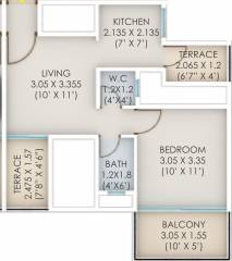 Fortune Perfect (1BHK+1T (452 sq ft) 452 sq ft) Fortune Perfect (1BHK+1T (452 sq ft) 452 sq ft)