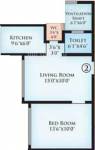 Floor Plan (1BHK+1T) Oswal Realty Nehaj Heights Floor Plan (1BHK+1T)