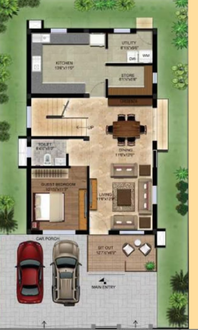  arum lily villa Floor Plan Ground Floor Plan
