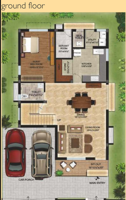  arum lily villa Floor Plan Ground Floor Plan