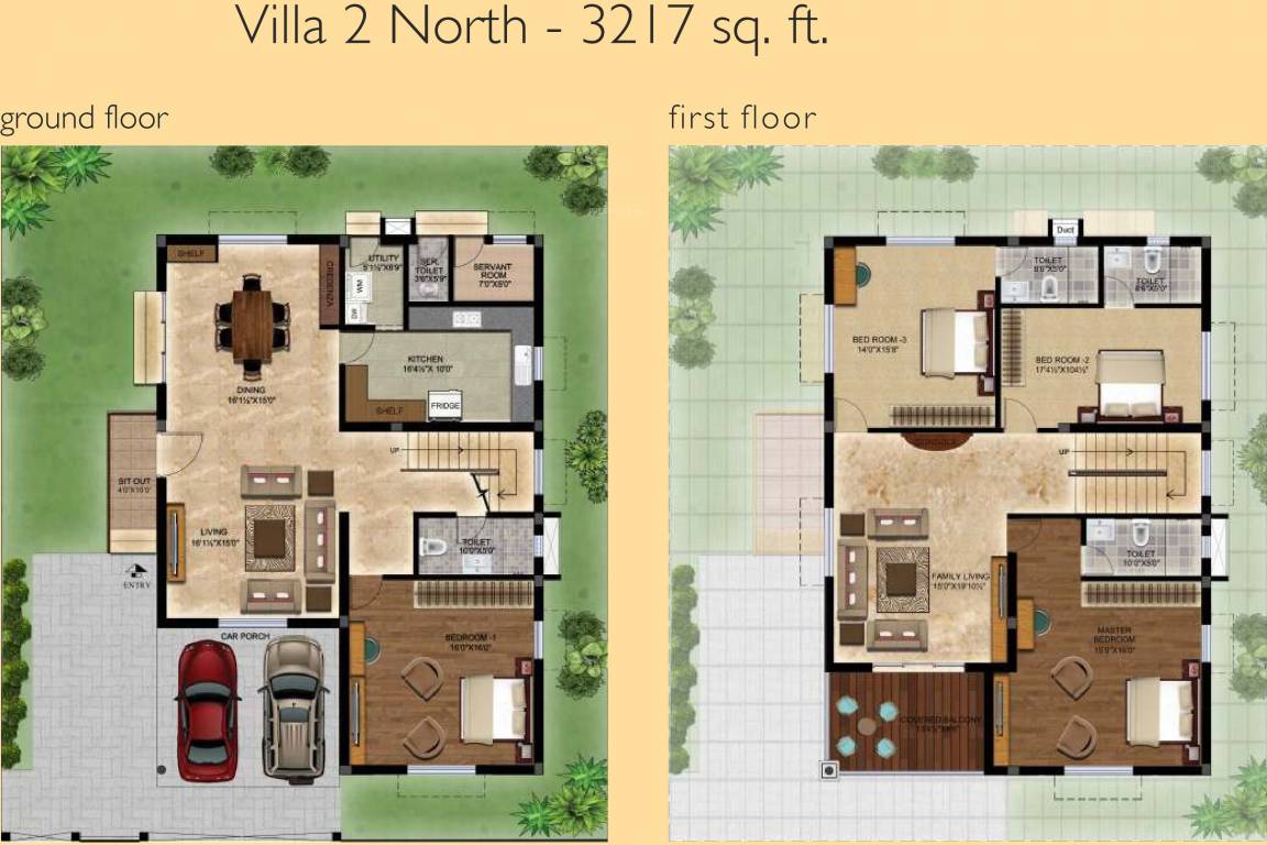 Sakthi Arum Lily Villa (4BHK+4T (3,217 sq ft) + Servant Room 3217 sq ft)