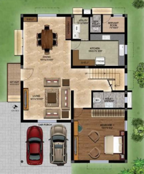  arum lily villa Floor Plan Ground Floor Plan