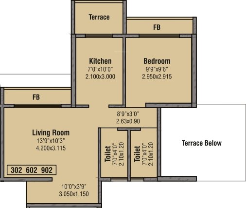 Bhumiraj Hills  (1BHK+1T (354.71 sq ft) 354.71 sq ft)