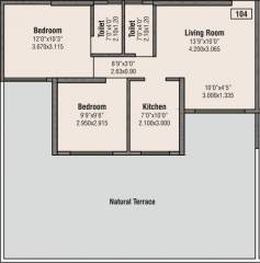 Bhumiraj Hills  (2BHK+2T (440.14 sq ft) 440.14 sq ft)