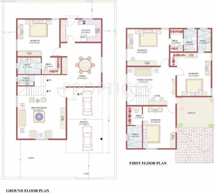 Modi Silver Oak Bangalows (4BHK+4T (2,528 sq ft)   Study Room 2528 sq ft)