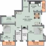 Minerva Empire Royal Fort (2BHK+2T (942 sq ft) 942 sq ft) Minerva Empire Royal Fort (2BHK+2T (942 sq ft) 942 sq ft)