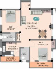 Minerva Empire Mahalakshmi Fort (2BHK+2T (902 sq ft) 902 sq ft) Minerva Empire Mahalakshmi Fort (2BHK+2T (902 sq ft) 902 sq ft)