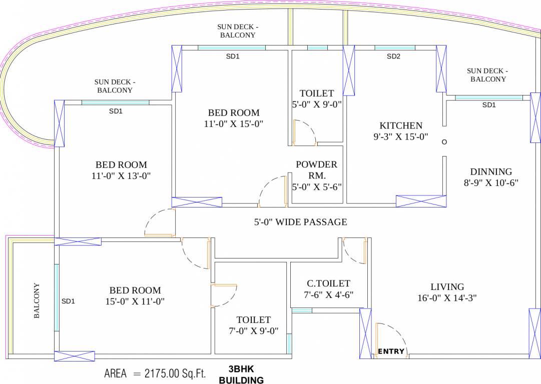 Arihant Ayati (3BHK+4T (2,175 sq ft) 2175 sq ft) Arihant Ayati (3BHK+4T (2,175 sq ft) 2175 sq ft)