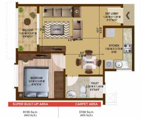 Brigade Bricklane (1BHK+1T (662.63 sq ft) 662.63 sq ft) Brigade Bricklane (1BHK+1T (662.63 sq ft) 662.63 sq ft)