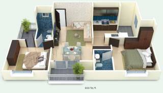 Vaishnavi Serene (2BHK+2T (900 sq ft) 900 sq ft) Vaishnavi Serene (2BHK+2T (900 sq ft) 900 sq ft)