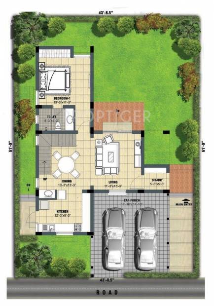 Lancor Town And Country (3BHK+3T (1,612 sq ft) 1612 sq ft)