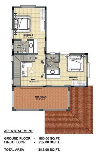 Lancor Town And Country (3BHK+3T (1,612 sq ft) 1612 sq ft)