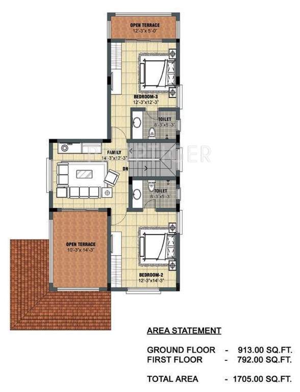 Lancor Town And Country (3BHK+3T (1,705 sq ft) 1705 sq ft)