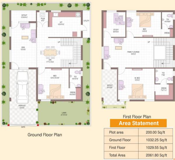 Avani Serene Hills County (3BHK+3T (2,061.80 sq ft) + Study Room 2061.8 sq ft)