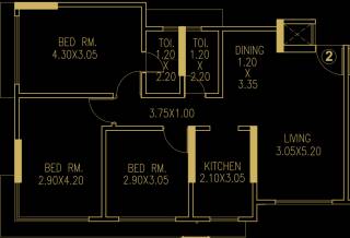 Platinum Life (3BHK+2T (790 sq ft) 790 sq ft)