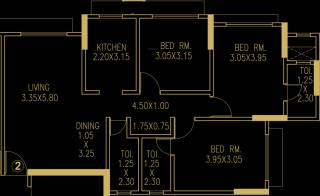 Platinum Life (3BHK+3T (900 sq ft) 900 sq ft)
