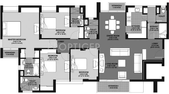 Unitech Cascades (4BHK+4T (2,425 sq ft) + Servant Room 2425 sq ft) Unitech Cascades (4BHK+4T (2,425 sq ft) + Servant Room 2425 sq ft)
