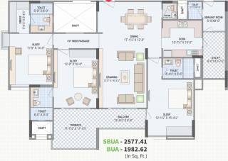 Felicity Aventura (3BHK+3T (2,577.41 sq ft) + Servant Room 2577.41 sq ft) Felicity Aventura (3BHK+3T (2,577.41 sq ft) + Servant Room 2577.41 sq ft)