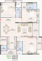 Felicity Aventura (3BHK+3T (2,142.49 sq ft) + Servant Room 2142.49 sq ft) Felicity Aventura (3BHK+3T (2,142.49 sq ft) + Servant Room 2142.49 sq ft)