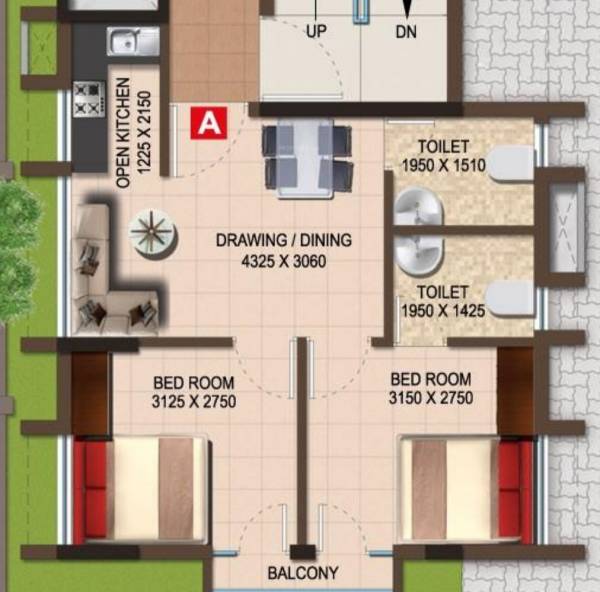 Magnolia Avanti (2BHK+2T (624 sq ft) 624 sq ft)