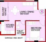 Aashish Green (1BHK+1T (565 sq ft) 565 sq ft) Aashish Green (1BHK+1T (565 sq ft) 565 sq ft)