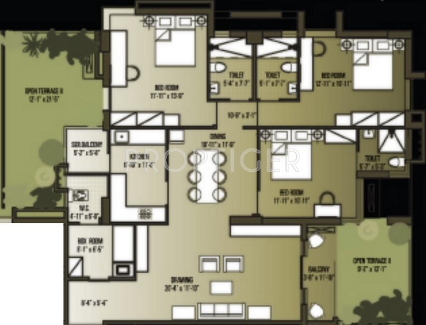 Belani Moore Heights (3BHK+3T (2,033 sq ft) 2033 sq ft)