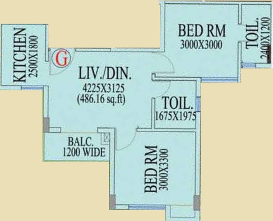 Riya Manbhari Greens Phase II (2BHK+2T (773 sq ft) 773 sq ft)